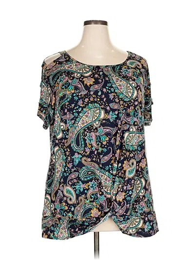 Pre-owned Naif Short Sleeve Blouse In Blue