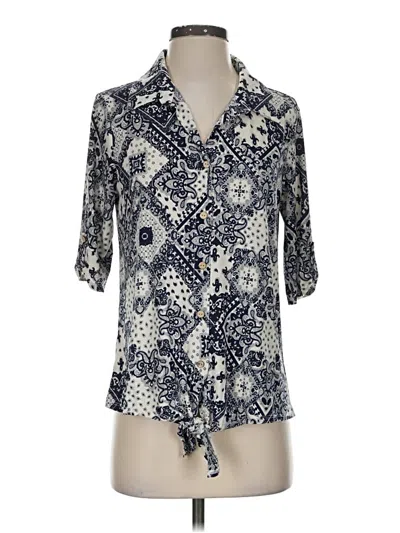 Pre-owned Naif Short Sleeve Blouse In Blue