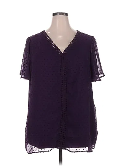 Pre-owned Naif Short Sleeve Blouse In Purple
