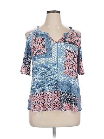 Pre-owned Naif Tank Top Blue Cold Shoulder Neckline Tops