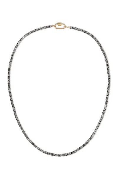 Naiia Men's Nairobi Oxidized Sterling Silver Beaded Necklace In Gray