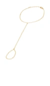 Naiia Reign Hand Chain In Metallic Gold