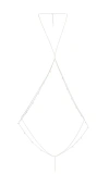 Naiia Sasha Pearl Shaker Body Chain In Metallic Gold