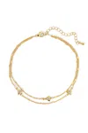 Naiia Women's Gold Aria Double Anklet In Gold