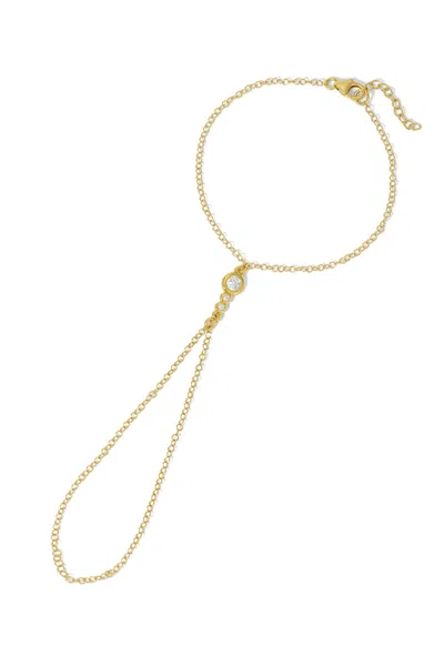 Naiia Women's Gold Kaia Cz Gemstone Graduating Hand Chain