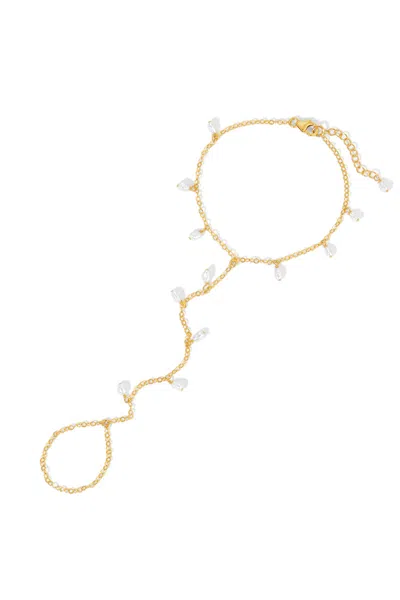 Naiia Women's Gold Maeve Pearl Shaker Hand Chain