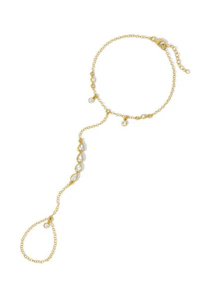 Naiia Women's Gold Natallia Cz Gemstone Hand Chain