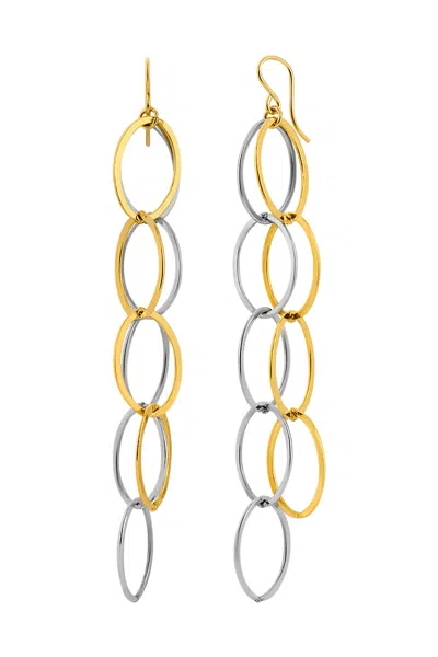 Naiia Women's Gold / Silver Taylor Gold And Silver Drop Earrings