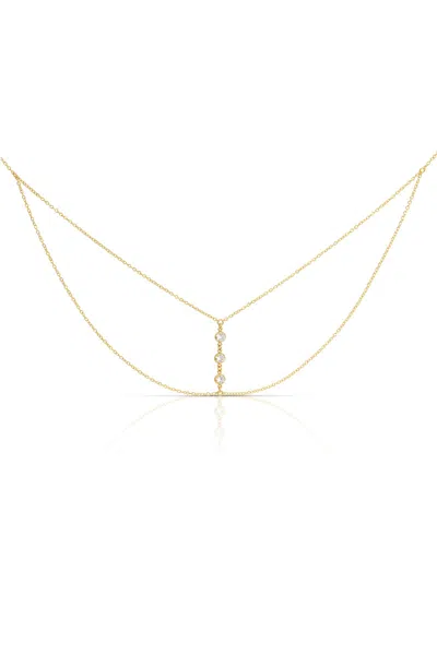 Naiia Women's Julia Cz Gemstone Gold Choker