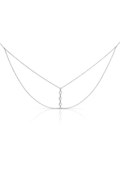 Naiia Women's Julia Cz Gemstone Silver Choker
