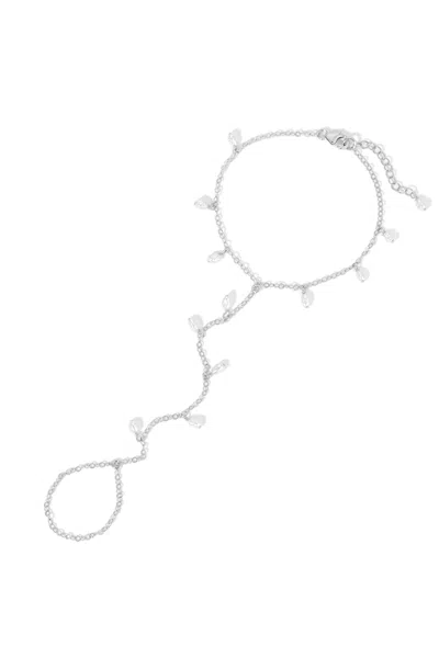 Naiia Women's Maeve Silver Pearl Shaker Hand Chain