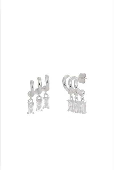 Naiia Women's Mira Ear Climbers - Silver In Gray