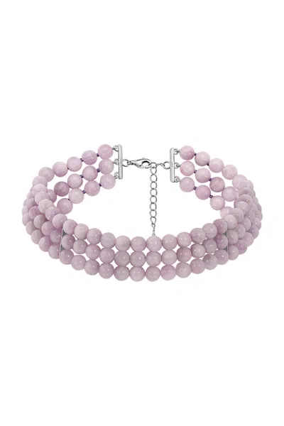 Naiia Women's Pink / Purple Katharine Lavender Gemstone Necklace