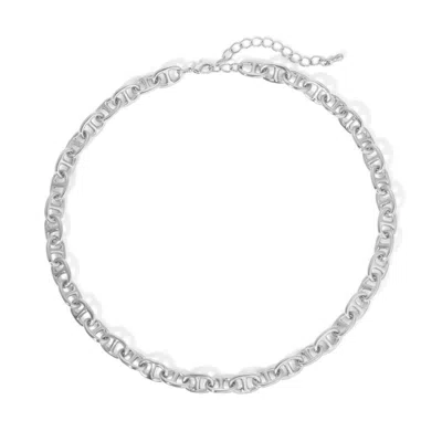 Naiia Women's Rylee Anchor Chain Necklace  - Silver In Metallic