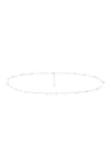 Naiia Women's Vivien Cz Gemstone Silver Multiwear Belly Chain & Necklace