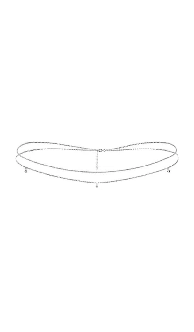 Naiia X Revolve Double Belly Chain In Silver