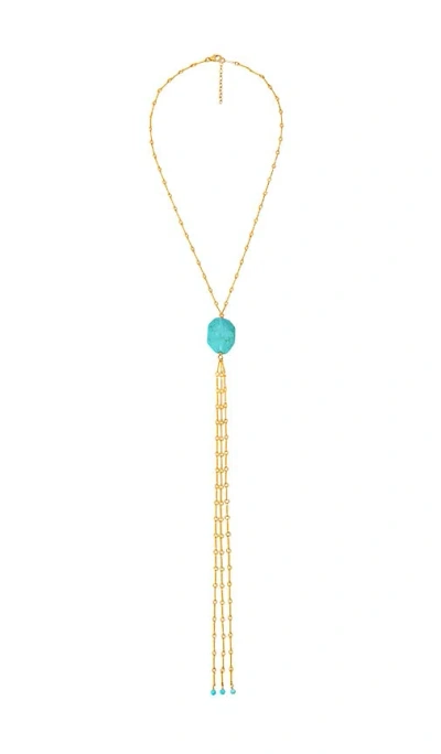 Naiia X Revolve Turquoise Bolo Necklace In Purple