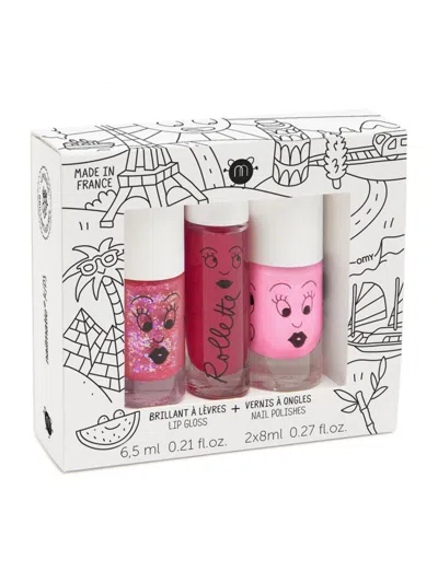 Nailmatic Kids' Dolly 3-piece Nail Polish & Rollette Set In Neutral