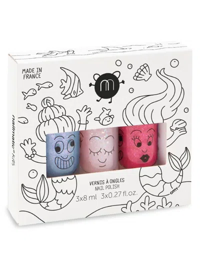 Nailmatic Kids' Mermaid 3-piece Nail Polish Set In Neutral
