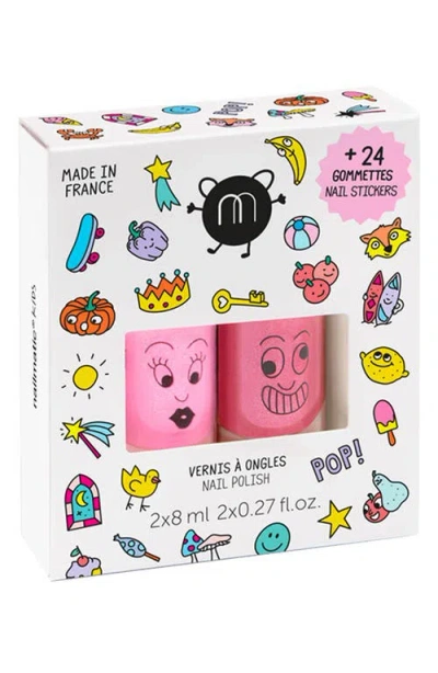Nailmatic Nail Polish And Nail Sticker Set For Kids In Transparent
