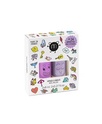 Nailmatic Nail Polishes And Stickers Set Wow - Age 3-10 In Purple