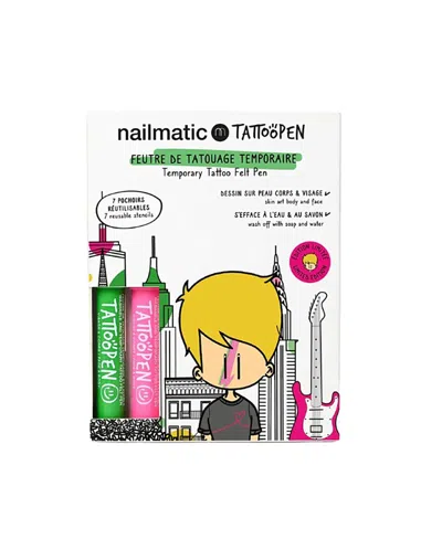 Nailmatic Nyc Tattoo Pen Set For Kids - 5-7 Years In White