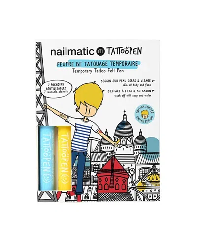 Nailmatic Paris Tattoo Pen Set For Kids - 5-7 Years In White