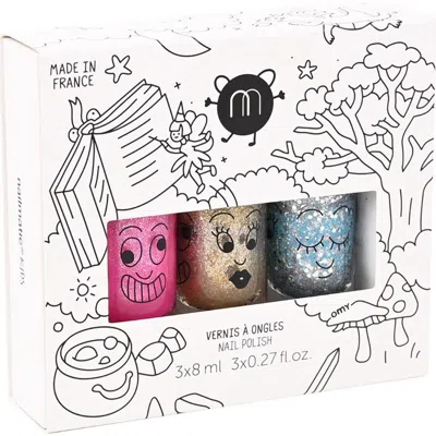 Nailmatic Pinky Aurora Luna Nail Polish For Kids Set Of 3 In Multi