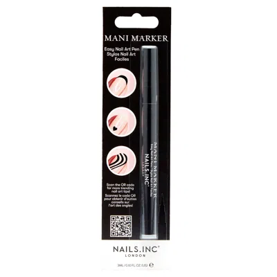 Nails Inc Mani Marker Black 3ml In White