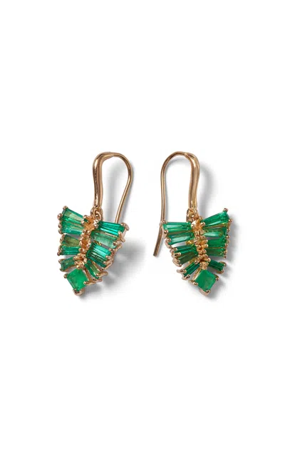 Nak Armstrong 20k Rose Gold Small Leaf Earrings