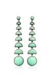 Nak Armstrong Ballbearing Sterling Silver Chrysoprase Earrings In Green