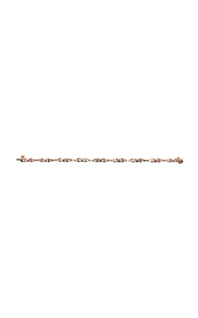 Nak Armstrong Baton 20k Rose Gold Diamond Tennis Bracelet