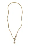Nak Armstrong Baton And Snake 18k Yellow Gold Diamond Chain Necklace