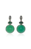 Nak Armstrong Flask Sterling Silver Multi-stone Earrings In Green