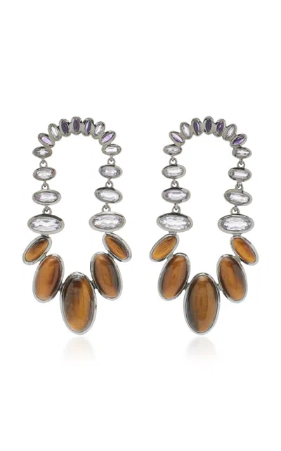 Nak Armstrong Kimono Sterling Silver Multi-stone Earrings