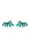 Nak Armstrong Nakard Lobster Sterling Silver Green Onyx Earrings
