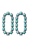 Nak Armstrong Nakard Loop Sterling Silver Turquoise Earrings In Blue
