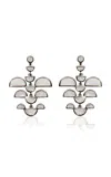 Nak Armstrong Phoenix Sterling Silver Rainbow Moonstone Earrings In White