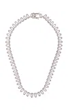 Nak Armstrong Small Elliptic Riviere Sterling Silver Rose Of France Necklace In Multi