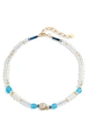 NAKAMOL CHICAGO CLEAR MIX PEARL NECKLACE