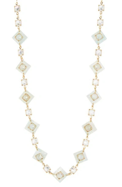 Nakamol Chicago Crystal Link Collar Necklace In Amazonite