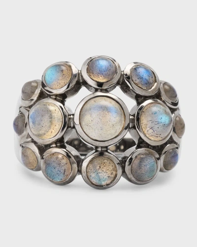 Nakard Dot Dome Ring In Pearls And Aphrodite In Labradorite