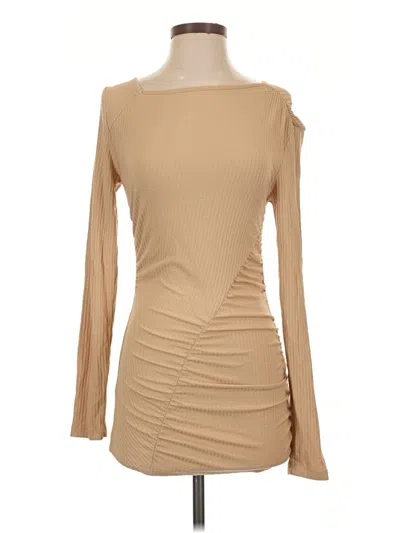 Pre-owned Na-kd Casual Dress In Tan