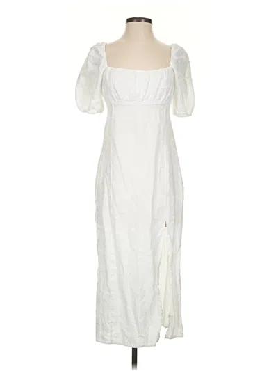 Pre-owned Na-kd Casual Dress In White
