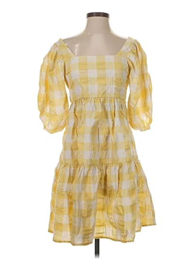 Pre-owned Na-kd Casual Dress In Yellow