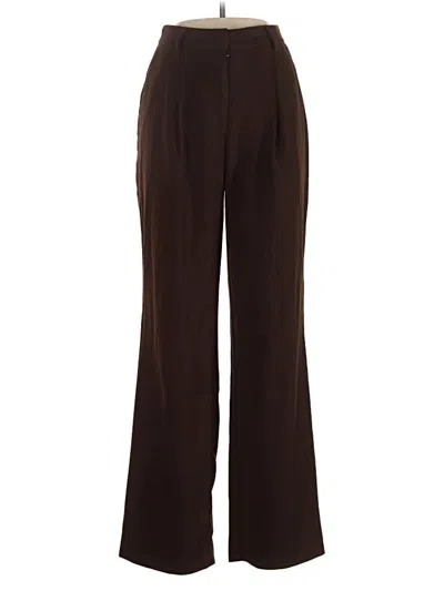 Pre-owned Na-kd Dress Pants In Brown