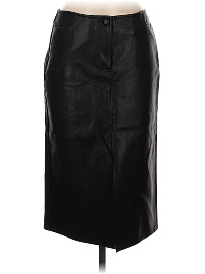 Pre-owned Na-kd Faux Leather Skirt In Black