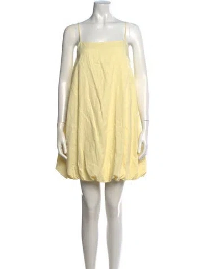 Pre-owned Na-kd Linen Mini Dress W/ Tags In Yellow