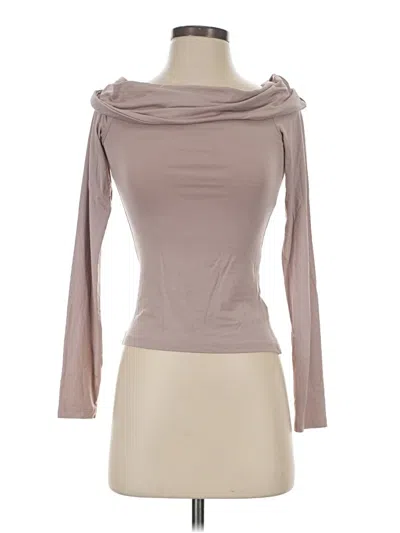 Pre-owned Na-kd Long Sleeve Top Gray Cowl Neck Tops