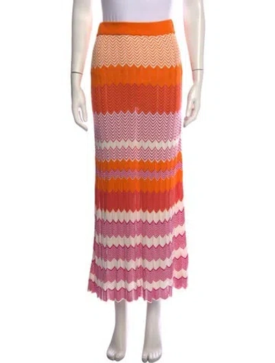 Pre-owned Na-kd Patterned Long Skirt In Multicolor